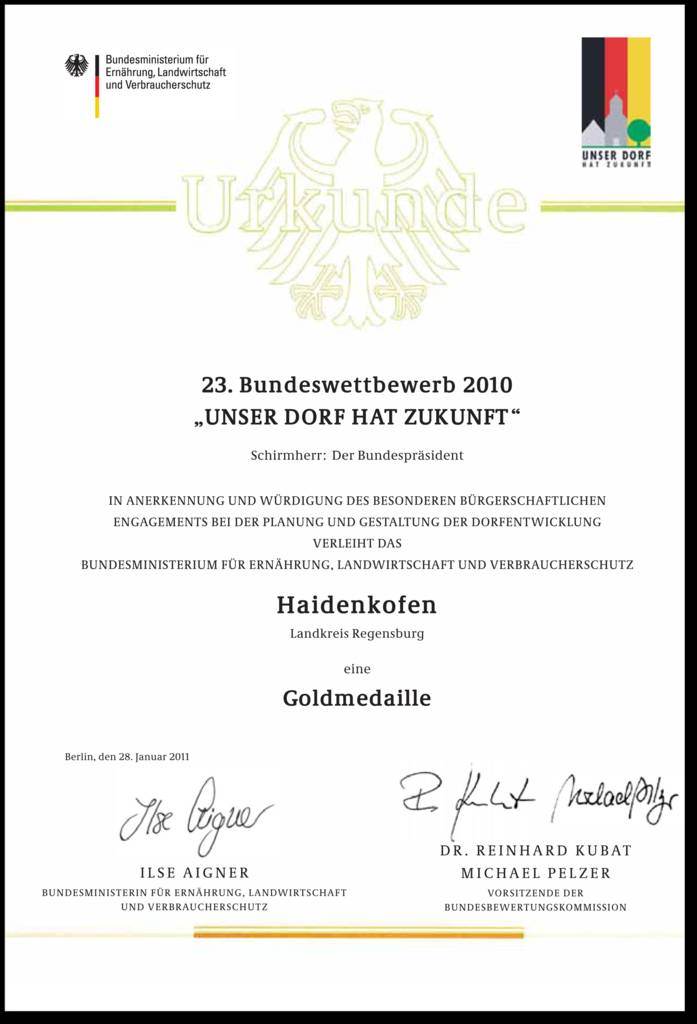Urkunde Bund