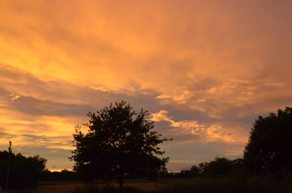 Sonnenuntergang &uuml;ber Haidenkofen Juli/2016